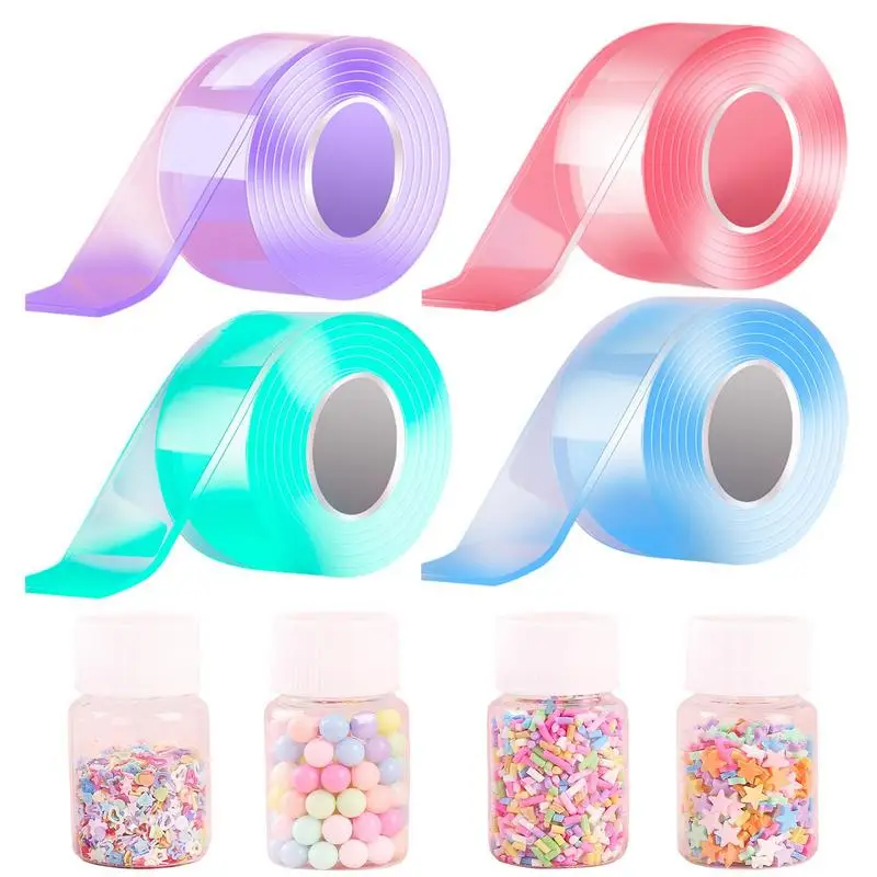 Multipurpose Nano Tape Blowable Bubble Tapes Reusable Traceless High Sticky Transparent Double-sided Adhesive For Home-appliance