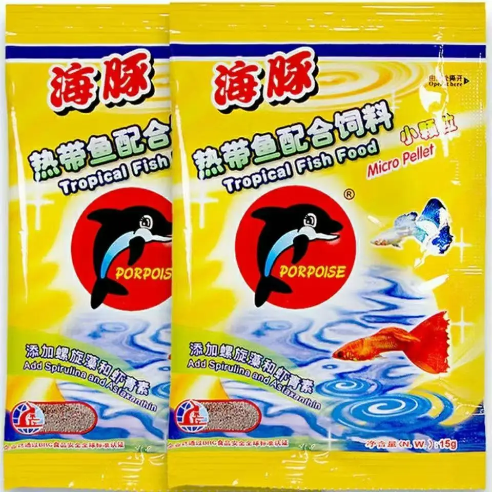 Alimento para peixes tropicais com micropartículas, guppy, widovy, alimento de angelfish, ração para peixes pequenos, 15g