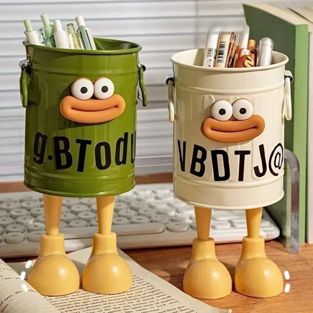 

1 шт. Модный мультяшный персонализированный держатель для ручек, настольный органайзер для студентов и офиса, большой емкости, в стиле Kawaii, простой ретро-контейнер для хранения