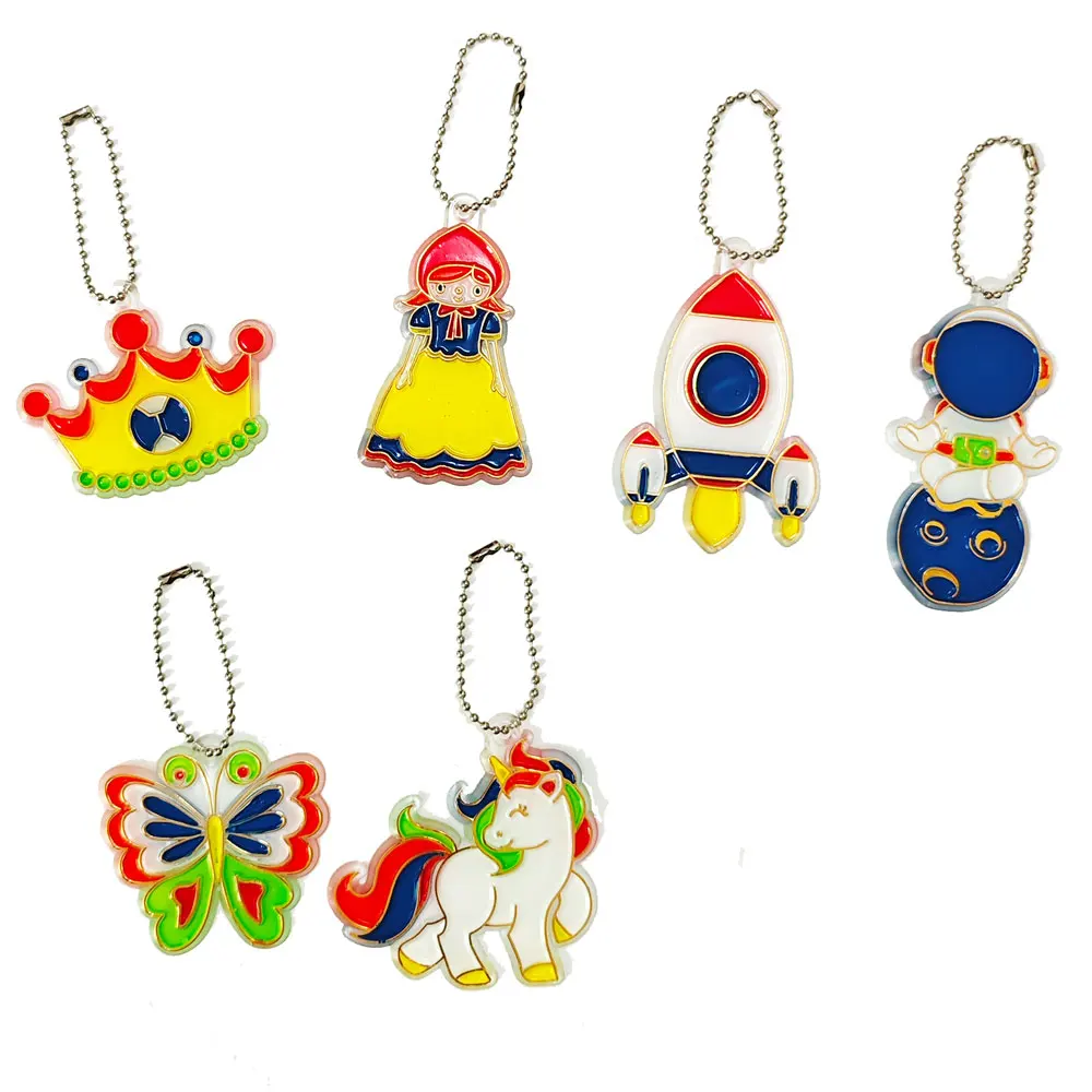 Create Your Own Window Art Suncatcher Keychains Craft DIY  Paint Unicorn Princess Astronaut Sun Catchers Children Kids Gifts Act - view 5