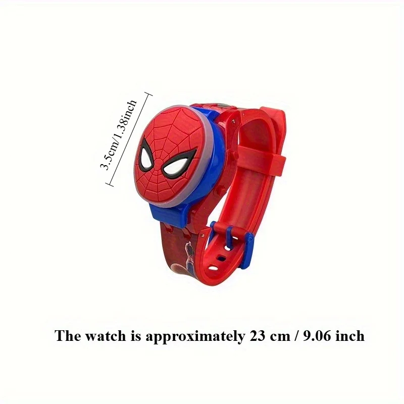 ساعة Miniso MARVEL Spider Man Light Music الرقمية بحزام سيليكون أحمر وأزرق نابض بالحياة، تعمل بالبطارية، والحفلات المثالية والهدايا