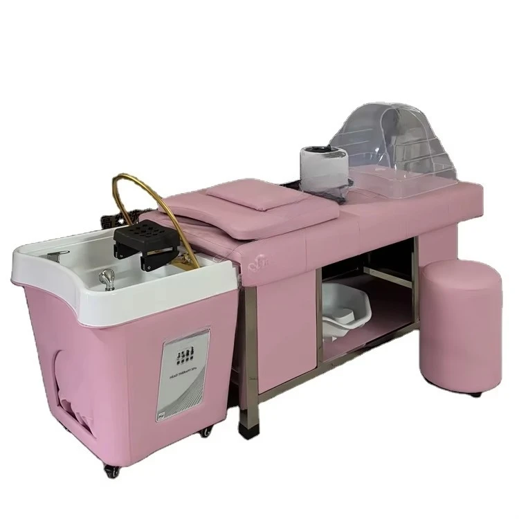 2026 Multifunctional Shampoo Bed for  Salon New Design Head Therapy Facial Care Massage Shampoo Chair for Barber Shop
