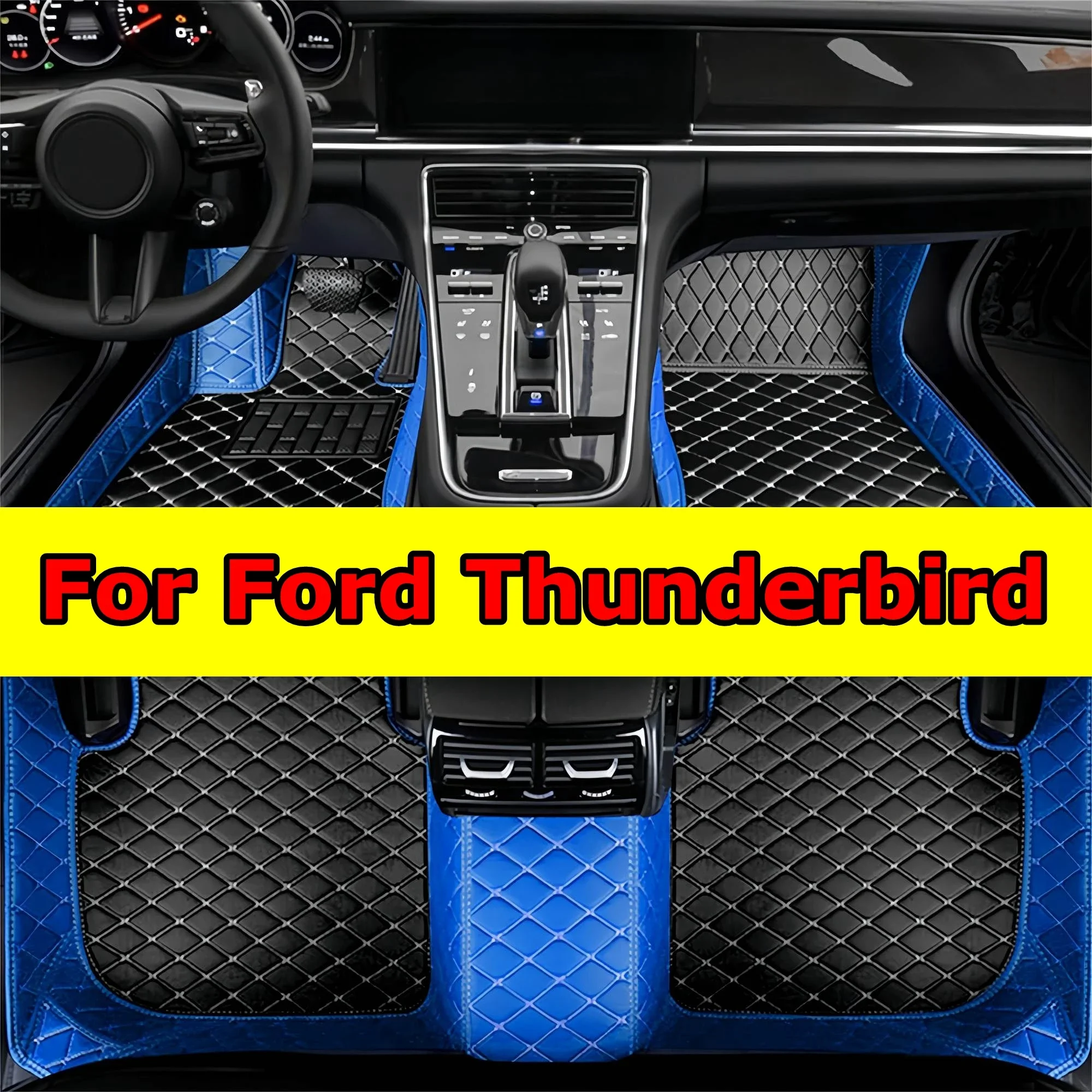 

Thickening Car Floor Mats for Ford Thunderbird 1987 1988 1999 2000 2001 2002 2003 2004 2005 2006 2007 Leather Full Floor Liners
