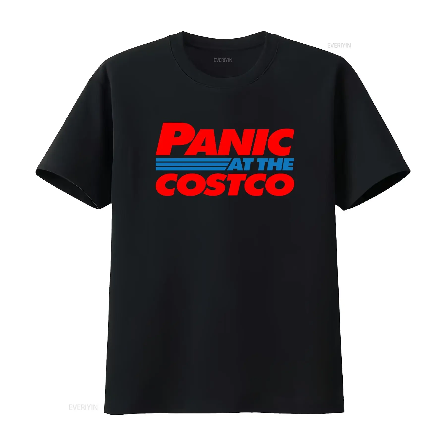 Panic At The Costco Vintage Retro Funny Oversized Washed T Shirt vintage Washed streetwear Top For Everyday Wear Breathable