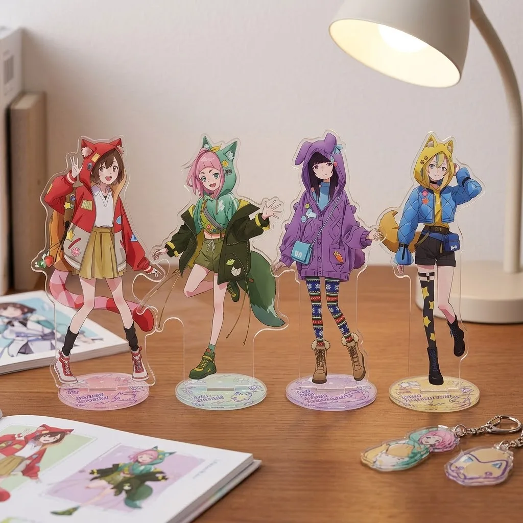Anime Jellyfish Can't Swim in the Night Acrylic Stand Figure Desktop Decoration Collectible Character Model Gift Keychain