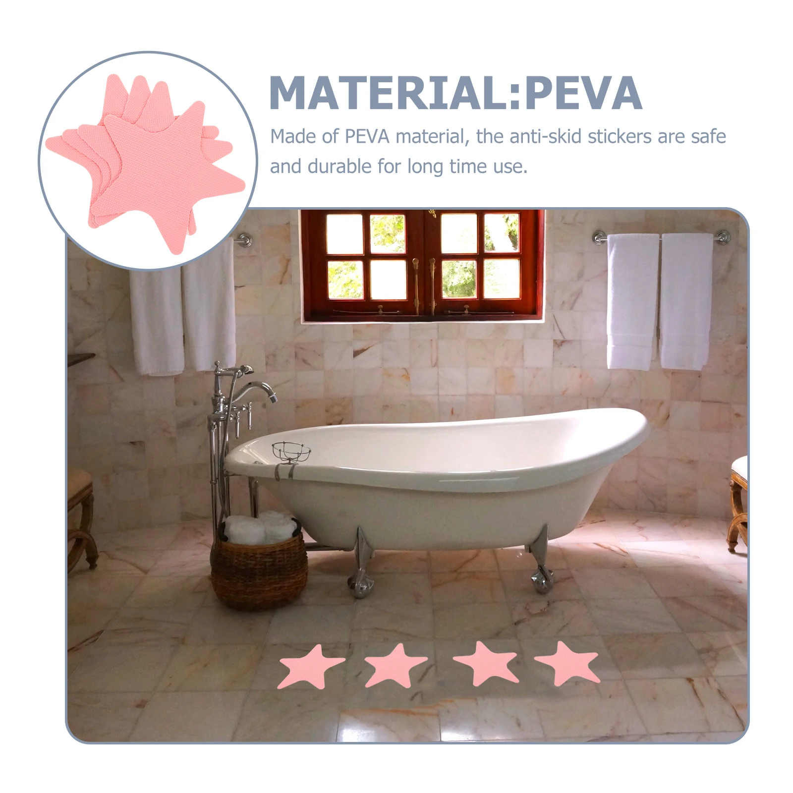 

Non-slip Stickers Bathroom Shower Tub Decals Adhesive Bathtub Grip Anti Skid for It Can Move