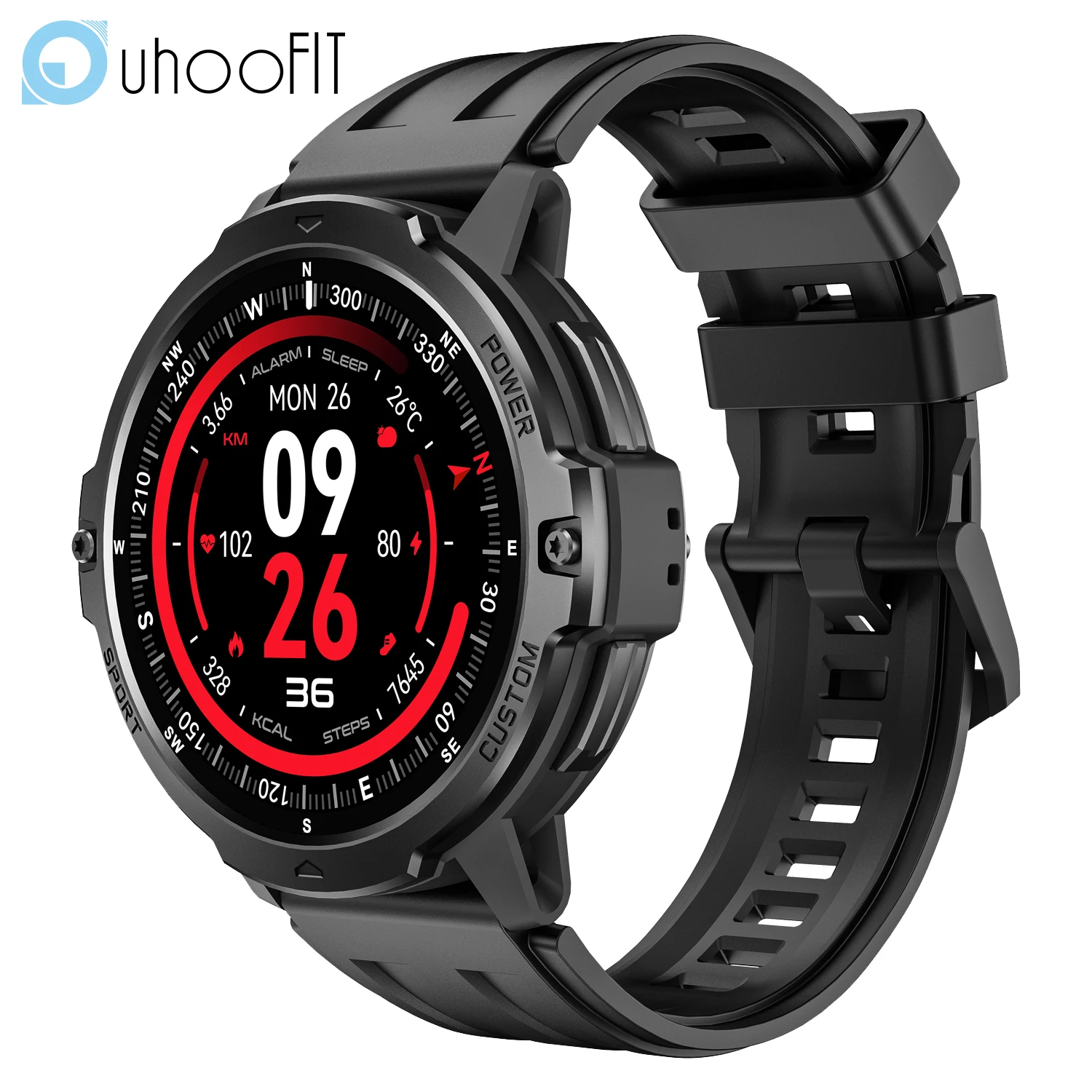 

GPS Smart Watch Men Women Fitness Tracker Bluetooth Call 3ATM Waterproof Heart Rate Monitor Compass Outdoor Sport Smartwatch