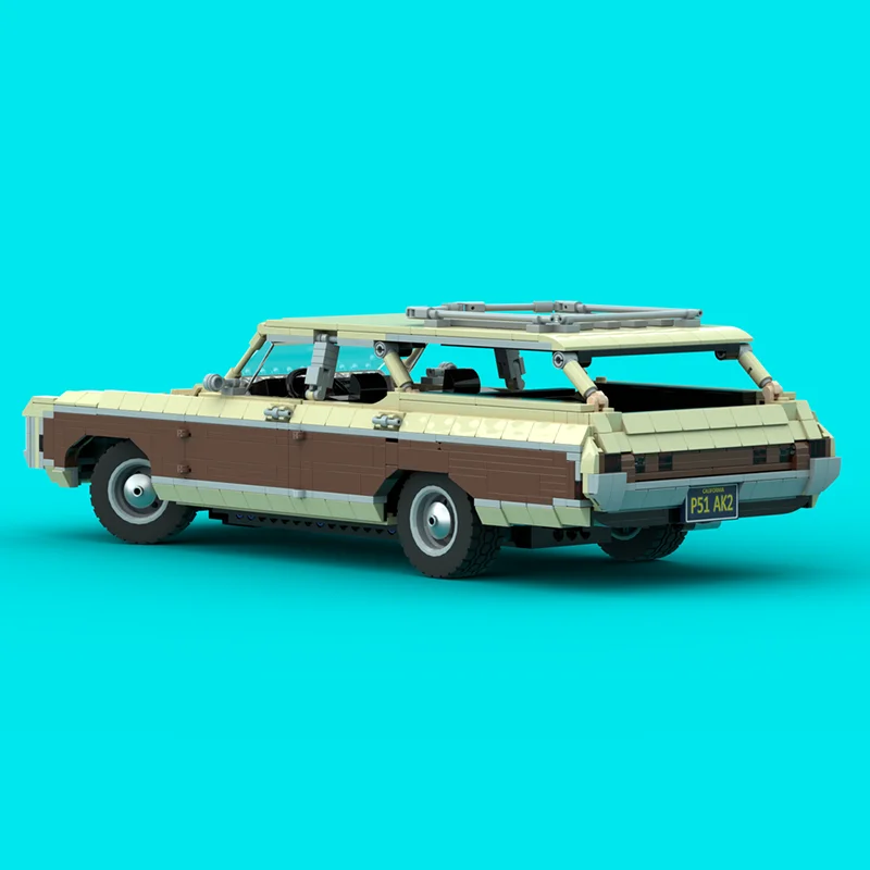 Zestaw Klocków Technicznych Champion Speed Cars Model Moc, Modułowy Model Station Wagon, Technologia, Klocki Modułowe, Zestaw Świąteczny, Zabawka DIY, Prezent