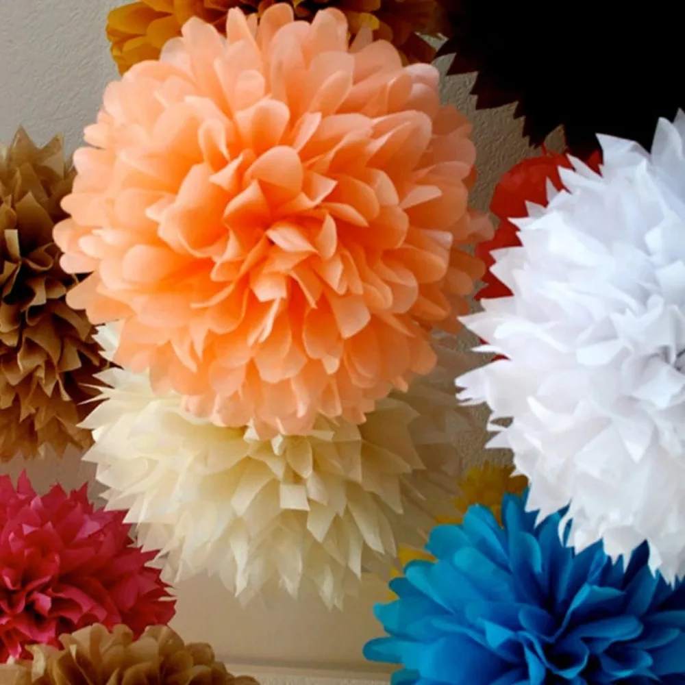 DIY Craft Paper Tissue Paper Flower Home Decoration Wedding Party Paper Flowers Ball Birthday Favors Paper Flower