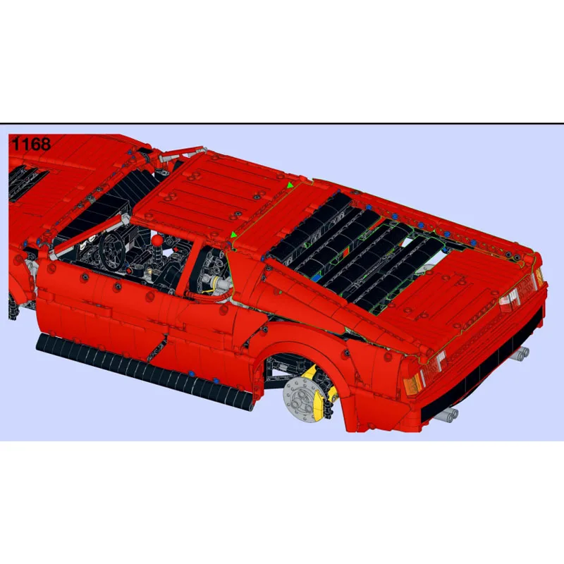 

MOC-166809New Classic Red M1 Iconic Supercar Racing Brick Model3064PartsMOC Creative Boys Kids Birthday Building Blocks Toy Gift