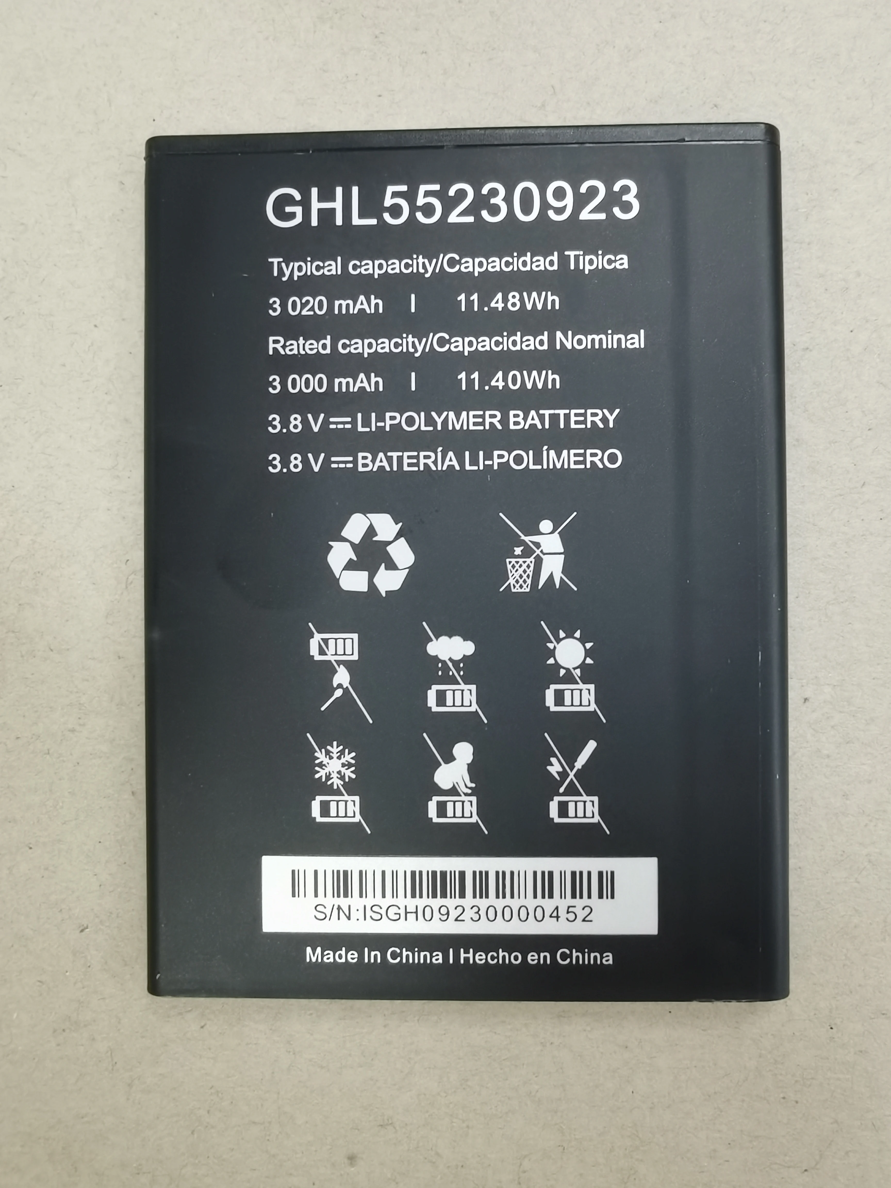GHL55230923 New Battery 3000mah