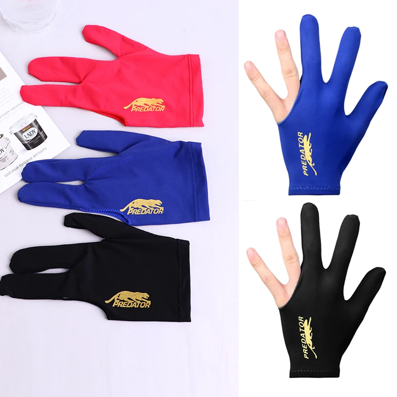 Beginners Practice Three Fingers Snooker Billiard Cue Glove Non-slip Billiard Gloves