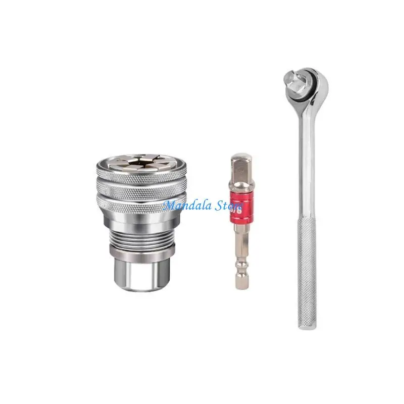 U2JC Adjustable Universal Socket Wrench, 3/8Inch Hexagonal Wrench Adapter for Drilling and Fastening
