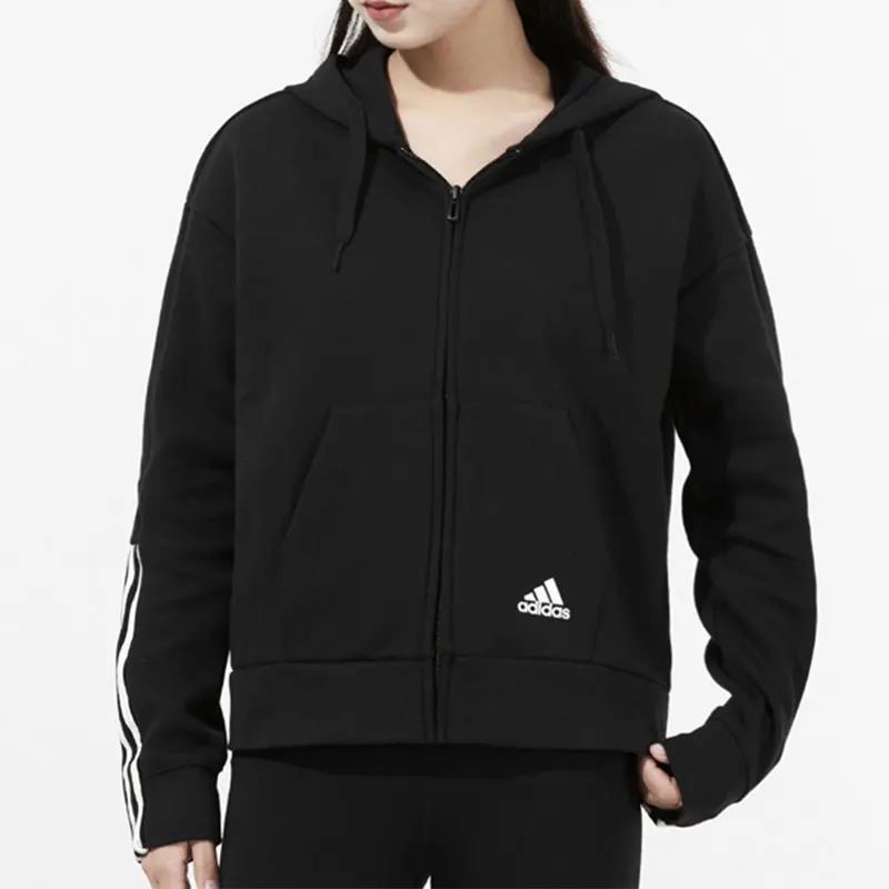

Оригинальная женская удобная трикотажная спортивная куртка Adidas с капюшоном GS1380