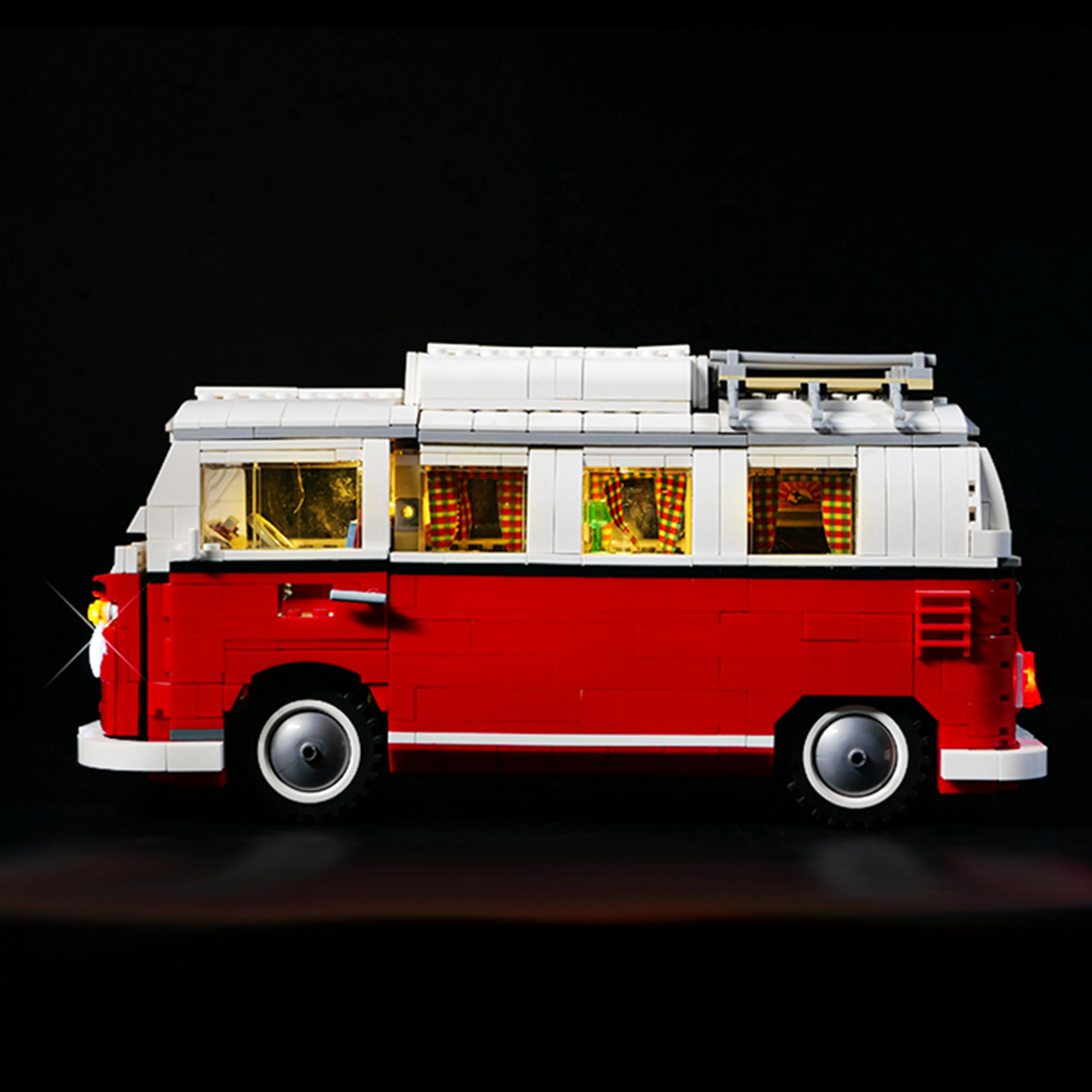 DIY LED Light Kit 10220 Classic Camper Van Building Block Model Remote Control Decorative Lighting Accessories Lights Only Gift