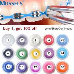 Dental Elastic Power Chain For Braces Orthodontics Rubber Bands Ligature Ultra Powerchains Long Short Continuous Dentistry Tool