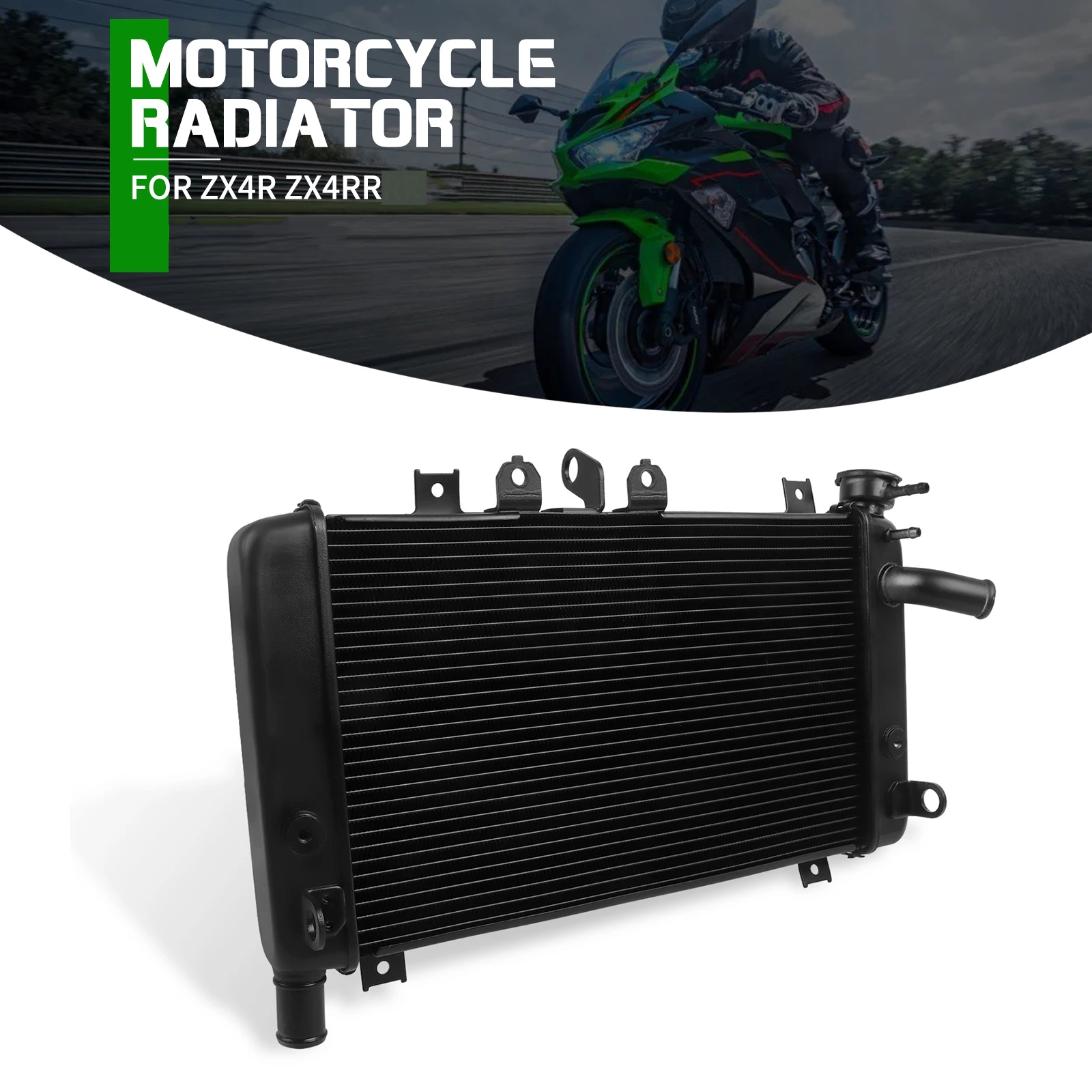 

For Kawasaki Ninja ZX-4R ZX-4RR ZX 4R 4RR ZX4R ZX4RR 2023-UP Motorcycle CNC Engine Radiator Coolant Cooler Cooling Water Tank