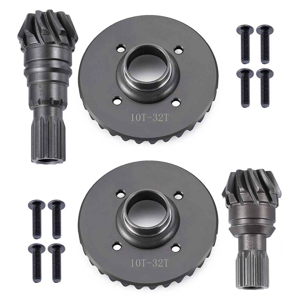 TRINOOD Stahl Vorne Hinten Diff Getriebe Antrieb Kegelräder 10T-32T für 1/5 T-RAXXAS X-MAXX Upgrade Teile 4
