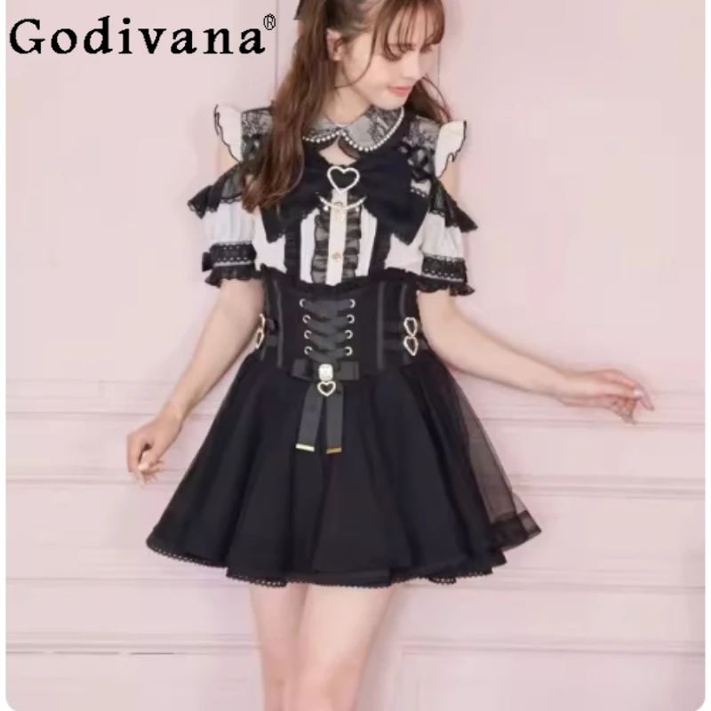 

Японская летняя юбка большого размера с высокой талией, А-силуэт, из тюля, с пряжкой, в милом студенческом стиле, универсальная, омолаживающая, короткая