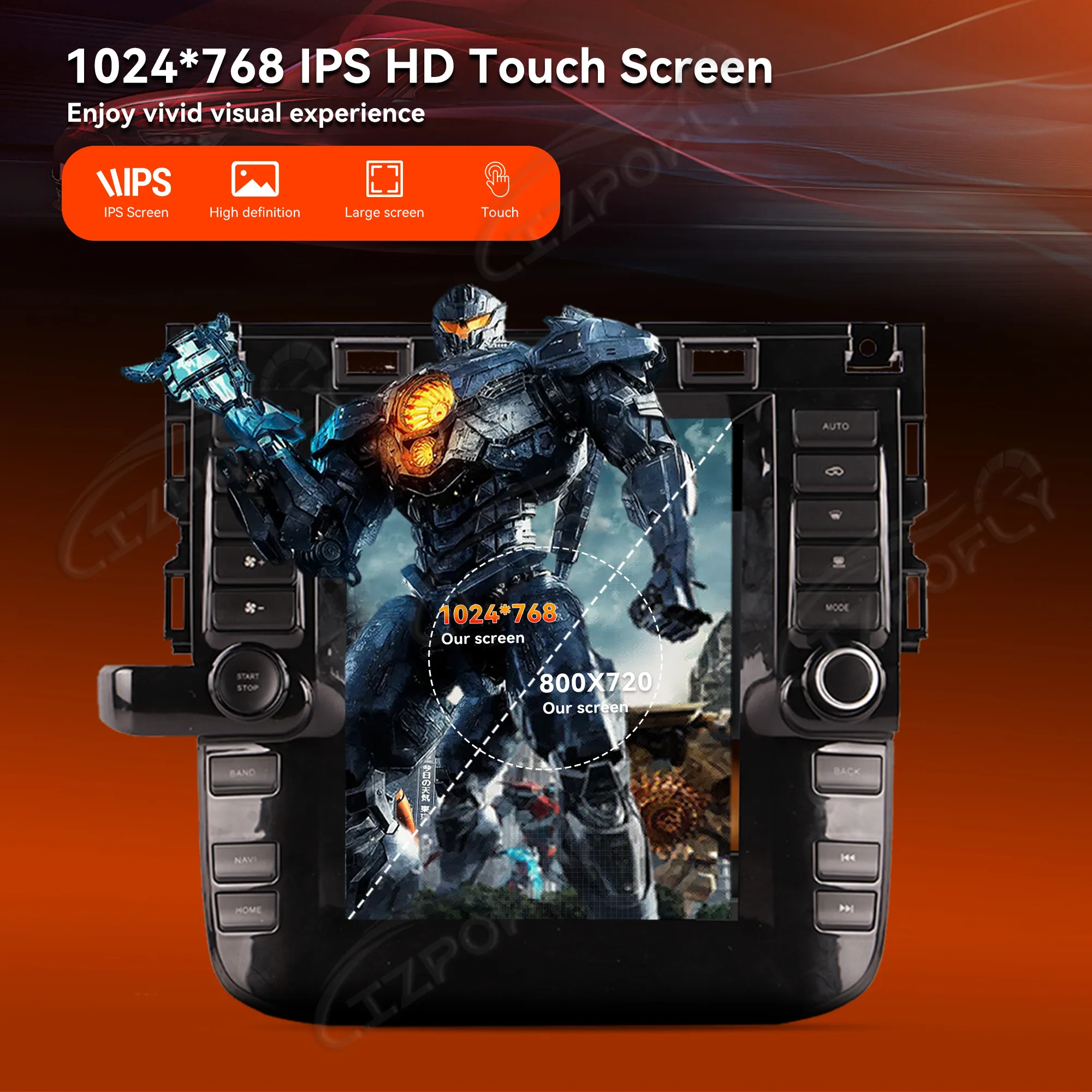 

10.4" Vertical Automotive Multimedia Android For Jaguar XF 2016 2017 2018 2019 Coche GPS Navigation Carplay Stereo Player Head