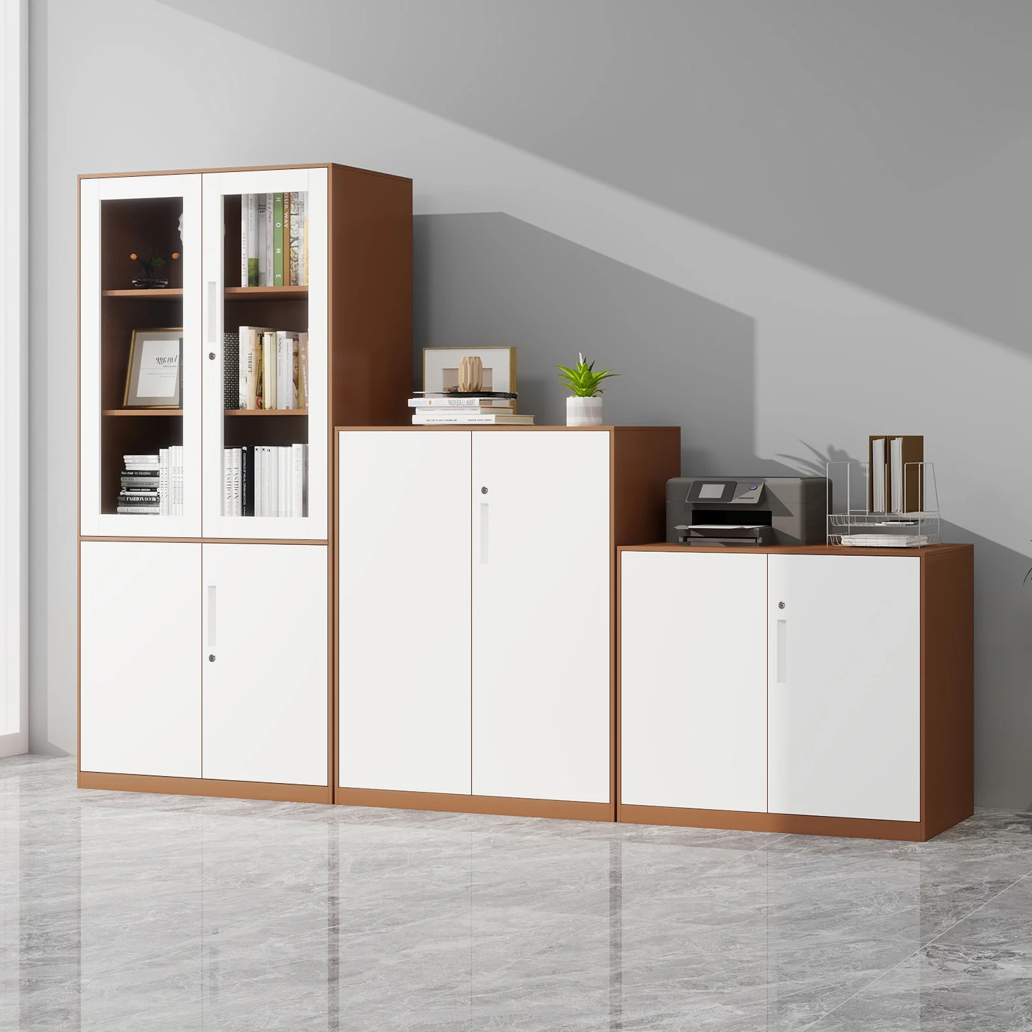 

Steel Disassemblable Filing Cabinets Data Archive Glass Door Iron Filing Cabinets Retro Office Furniture Lemari Arsip YSWJG