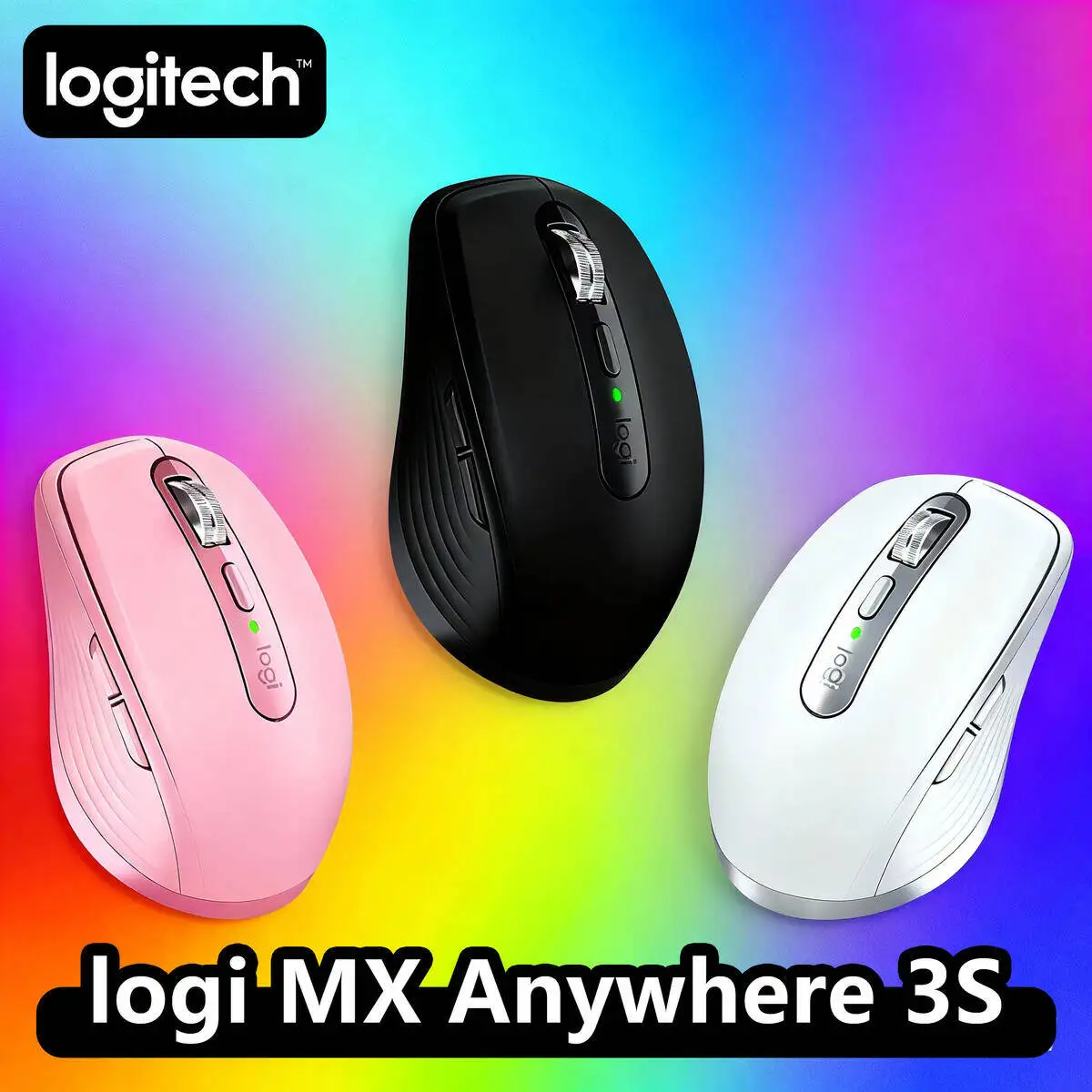 

Logitech MX Anywhere 3S Mouse, Wireless, 8000 DPI Darkfield, MagSpeed Scroll, USB-C Logitech Multi Style Mouse