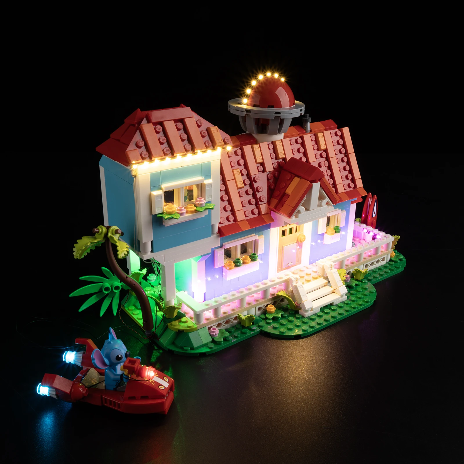 Juego de luces LED para Lilo y Stitch Beach House 43268, bloques de construcción, solo Kit de iluminación, no incluye el modelo