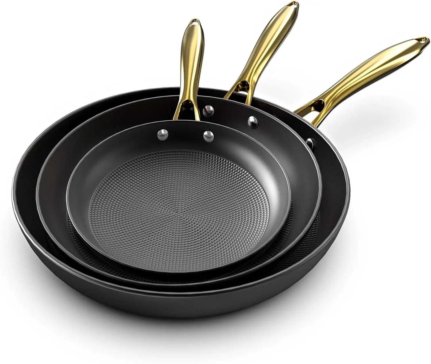 

Non Stick Frying Pans, Nonstick Cast Iron Skillets , 10 Inch and 12 Inch Nonstick Frying Pan Set