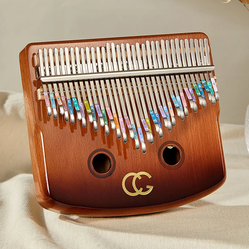 Portable Kalimba Thumb Piano for Beginner, Musical Keyboard Instruments, Chromatic, Beech Black, Walnut, 34 Keys