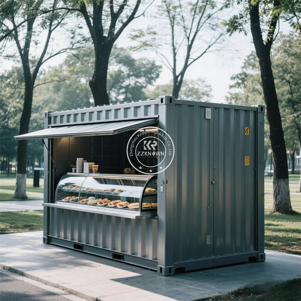 

Outdoor Mobile Container Prefabricated Shops Stores Prefab Container House Cafe Movable Bar Tiny Home