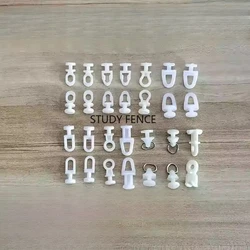 30pcs Curtain Track Accessories Accessories Roller Vintage Straight Rail Curved Rail Guide Hook Ring Slide Rail Pulley Buckle