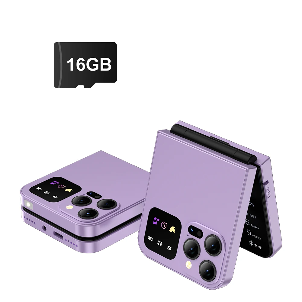 SERVO A50 Pro Flip Phone Dual SIM Card GSM Electric Torch Automatic Call Recording 2.4 Inch Screen Foldable Mobile Phones Type-C