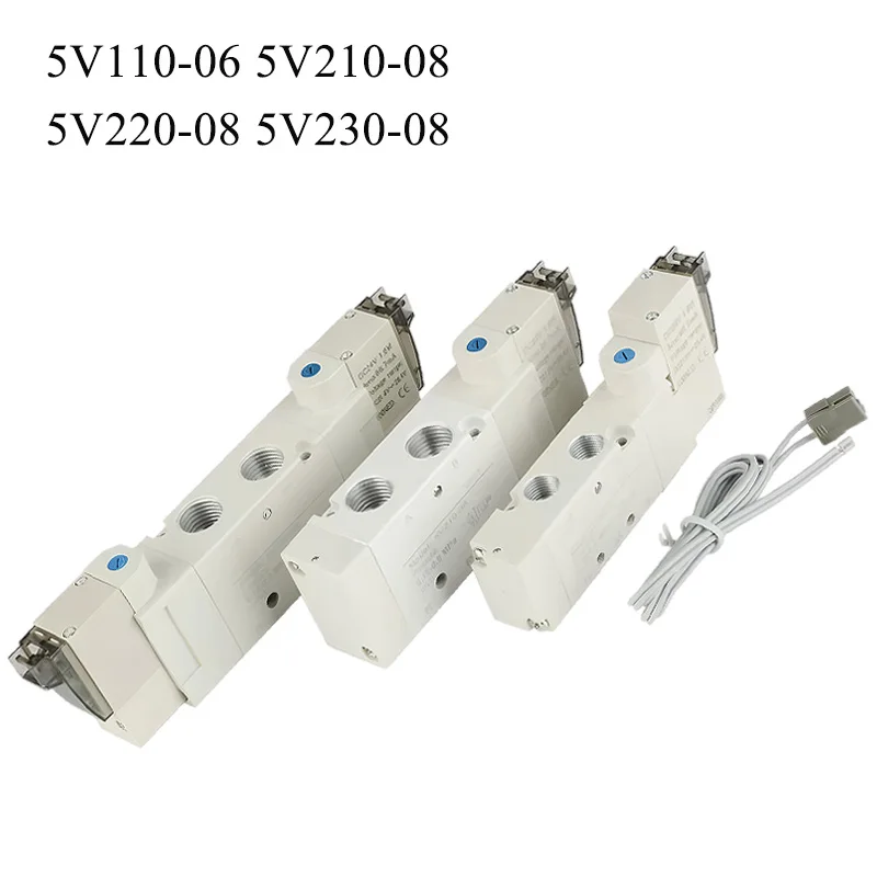 New Original Air Solenoid Valves  5V110-06 5V210-08 5V220-06 5V230-08 DC12V 24V AC220V High-frequency Directional Control Valve