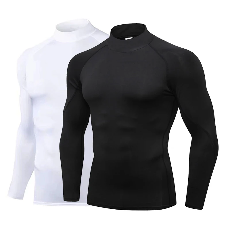 

Men Sport T-shirt Quick Dry Bodybuilding Running Shirt Long Sleeve Compression Top Fitness Tight Athletic Gym Workout Shirts Men