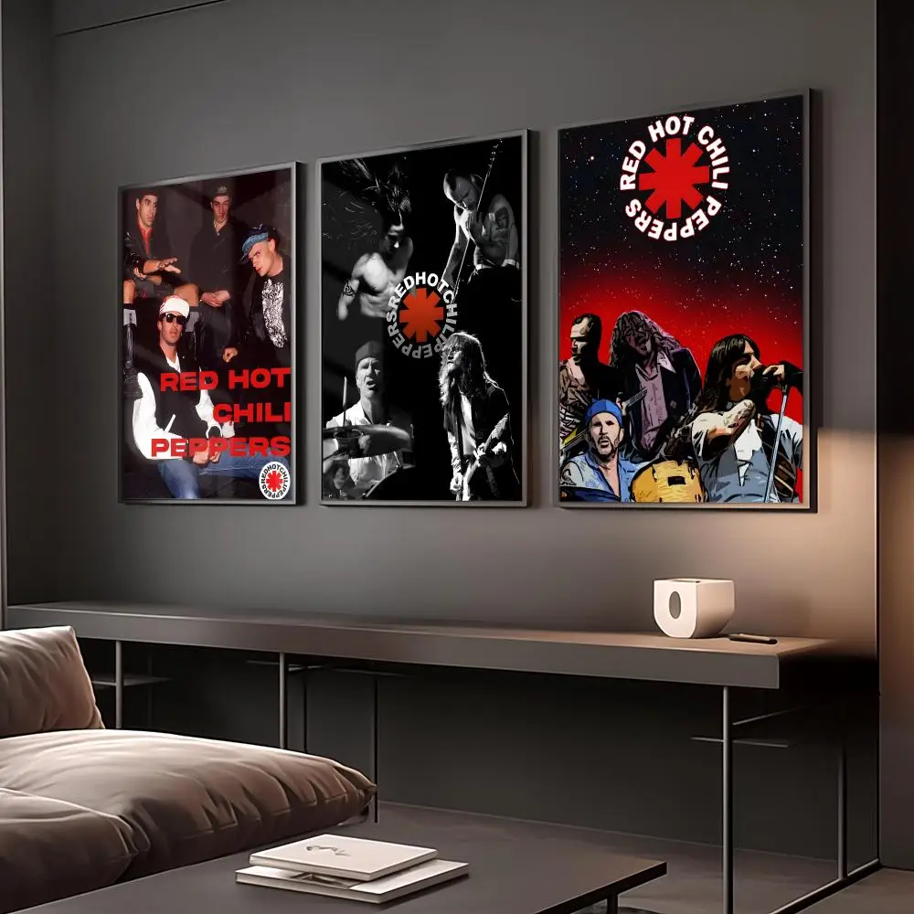 R-RED hot C-chili peppers Poster HD Art Sticky Wall Waterproof Home Living Room Bedroom Bar Aesthetic Decoration