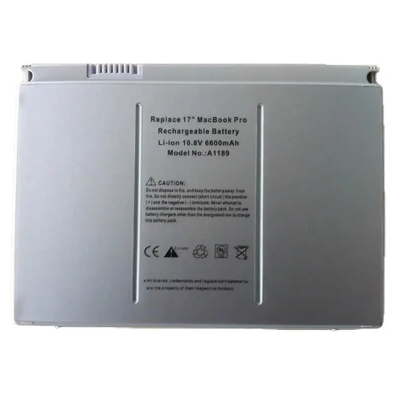 

A1189 Laptop Battery for Apple MacBook Pro 17" A1151 A1212 A1229 A1261 MA611B/A MA897J/A MB166X/A MA458G/A MA092CH/A 10.8V 70Wh