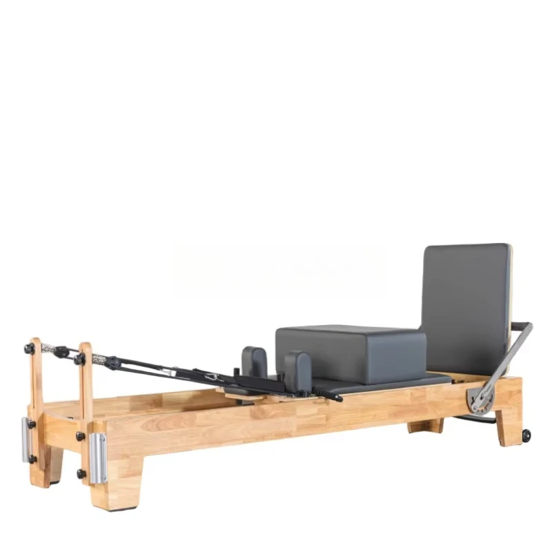 

Pilates Wood Reformer Fitness Premium Oak Equipment with Accessories