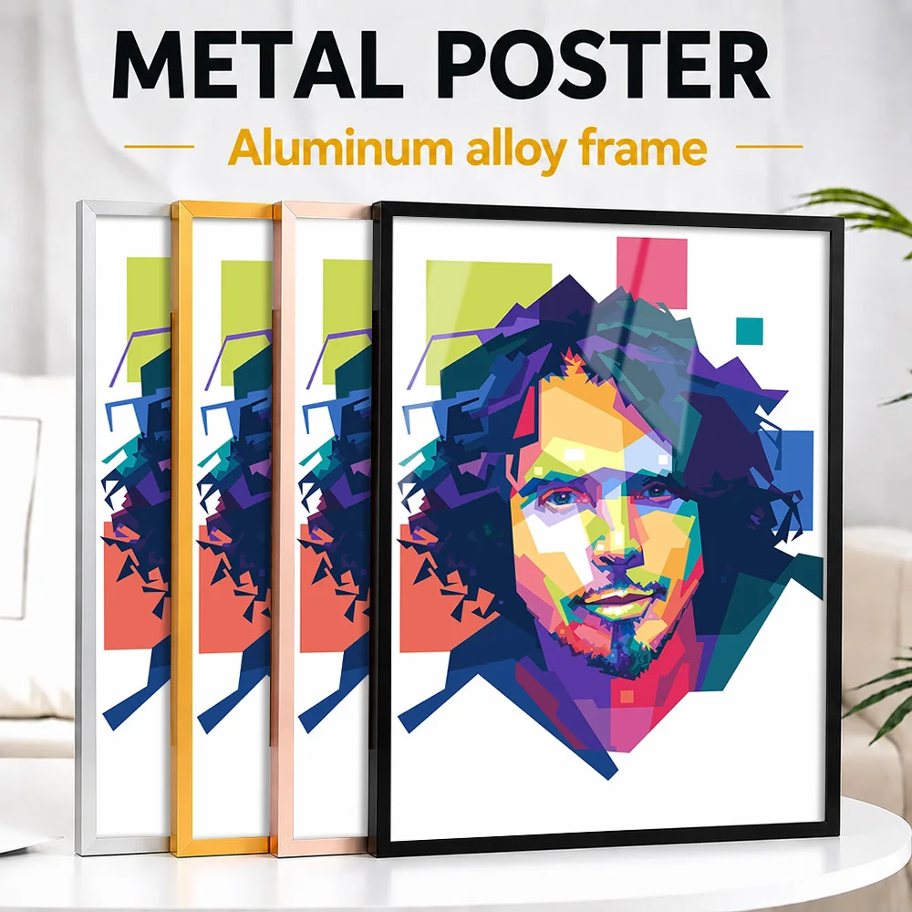 Tom Jones Colorful Vocal Portrait Metal Poster With Aluminum Alloy Frame Personalized Recording Tribute Wall Art For Music Room