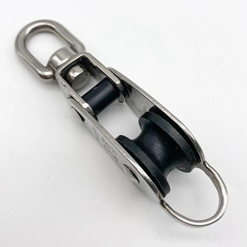 High Quality Stainless Steel Heavy Duty Steel Single Wheel Swivel Lifting Rope Pulley Block