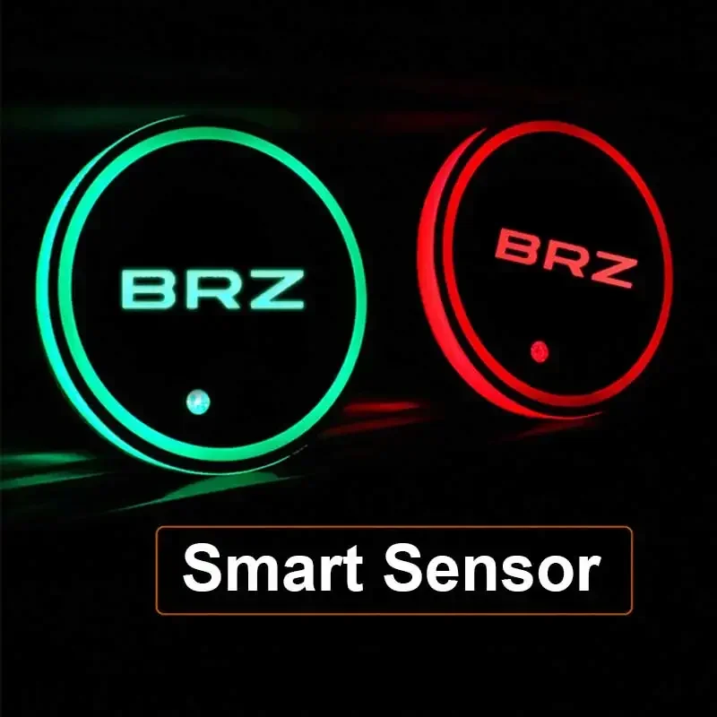 

Multi-color Car Water Cup Mat Light LED Car Coaster Holder Ambient Light For Subaru BRZ Logo XV WRX FORESTER ASCENT OUTBACK STI