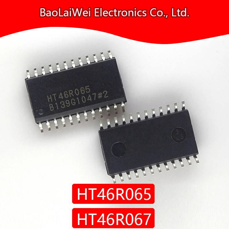 

500pcs HT46R067 28SOP 24SOP 24SSOP Electronic Components Integrated Circuits A/D Type 8-Bit OTP MCU HT46R065