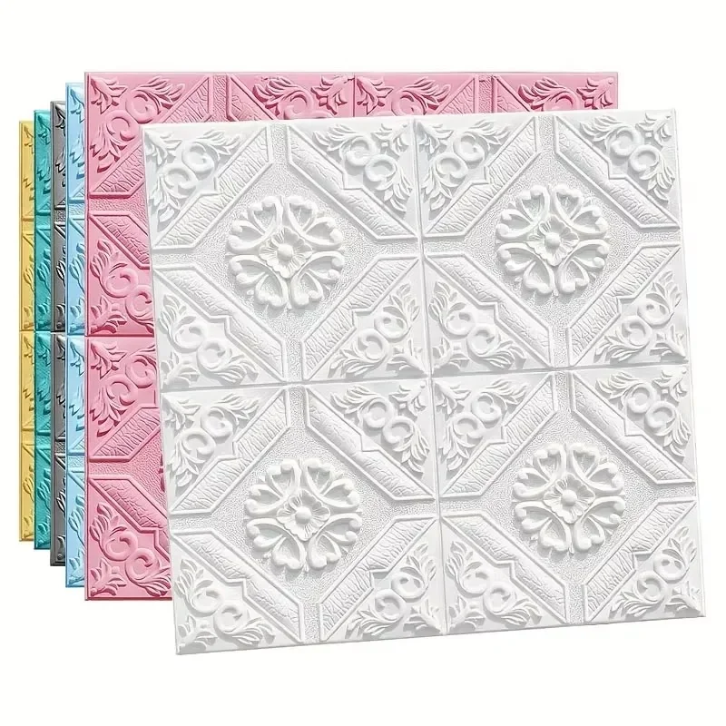 

Decorative waterproof moisture-proof mildew proof modern style self-adhesive 35cm * 35cm wallpaper bedroom background wall