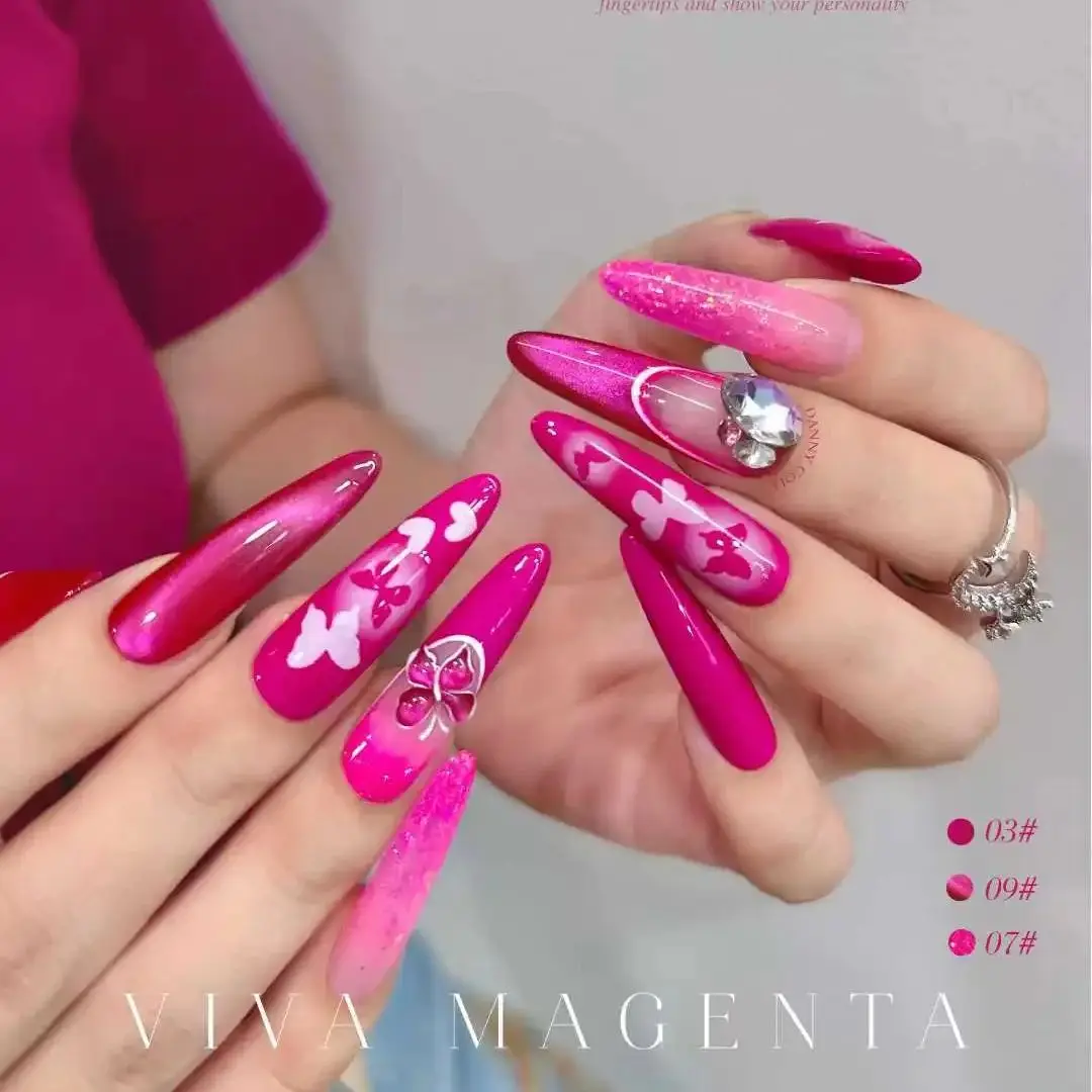 DannyColl-Juego de esmalte de Gel Floyd Rose Color, 9 colores, barnices UV LED, esmalte de Gel rojo, rosa, semitransparente, autonivelante, 15ML