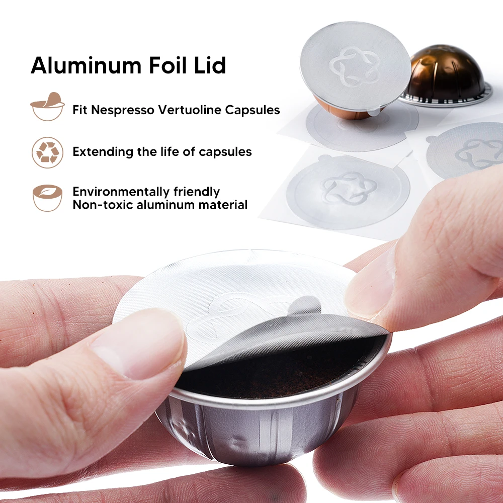 Reusable silicone cover for Nespresso Vertuo next Vertuoline disposable self-adhesive aluminum foil disposable cup body