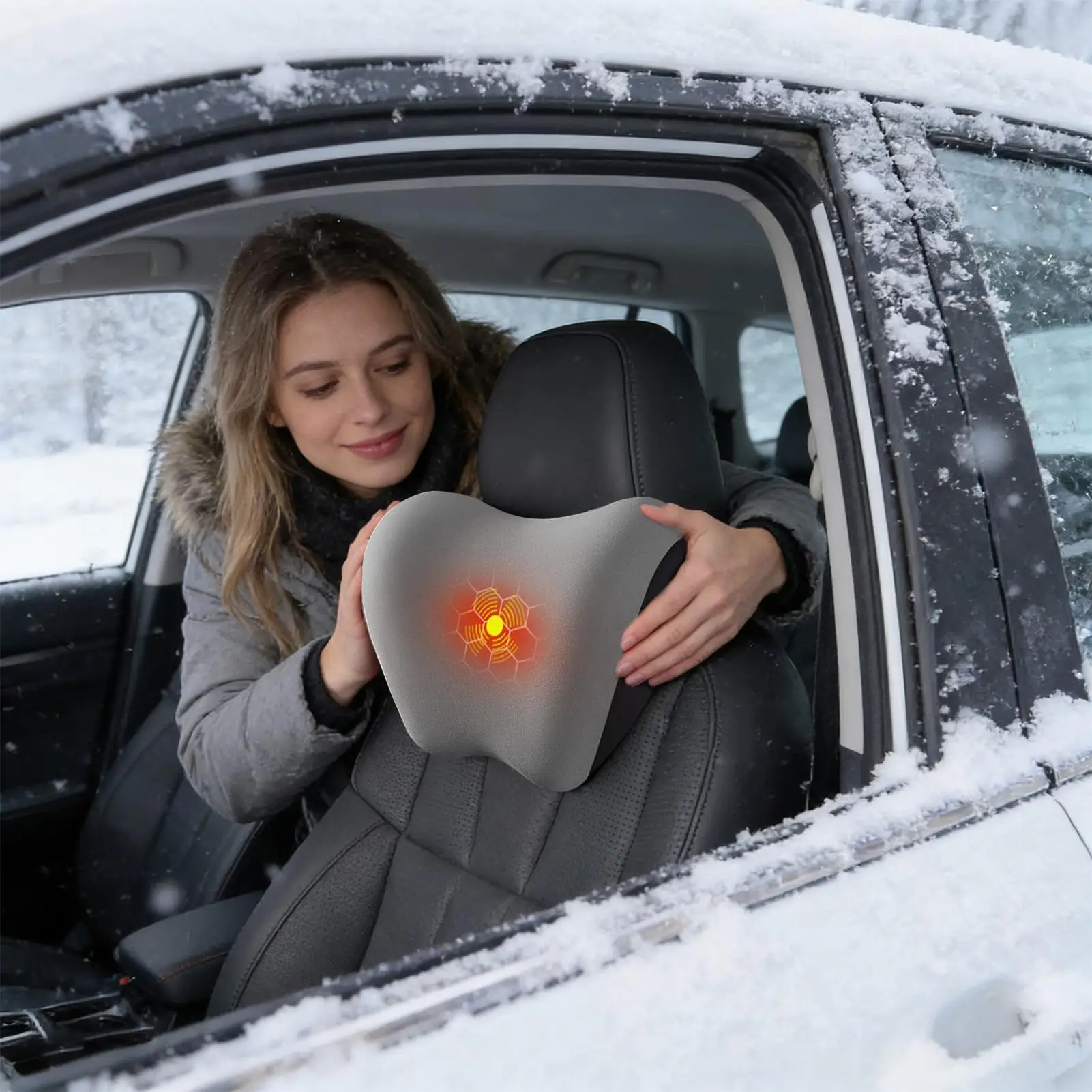 

electric massage heating headrest car neck protection pillow electric massage heating headrest car neck protection pillow