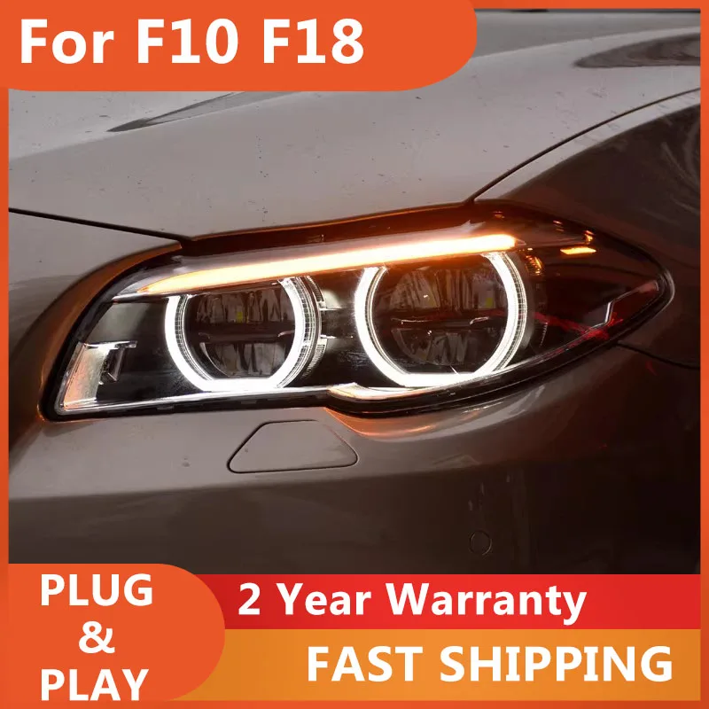 

Head Lamps For BMW F10 F18 2010-2016 Headlights 535i 530i 525i 520i M5 DRL Turn Signal Low High Beam Projector Lens