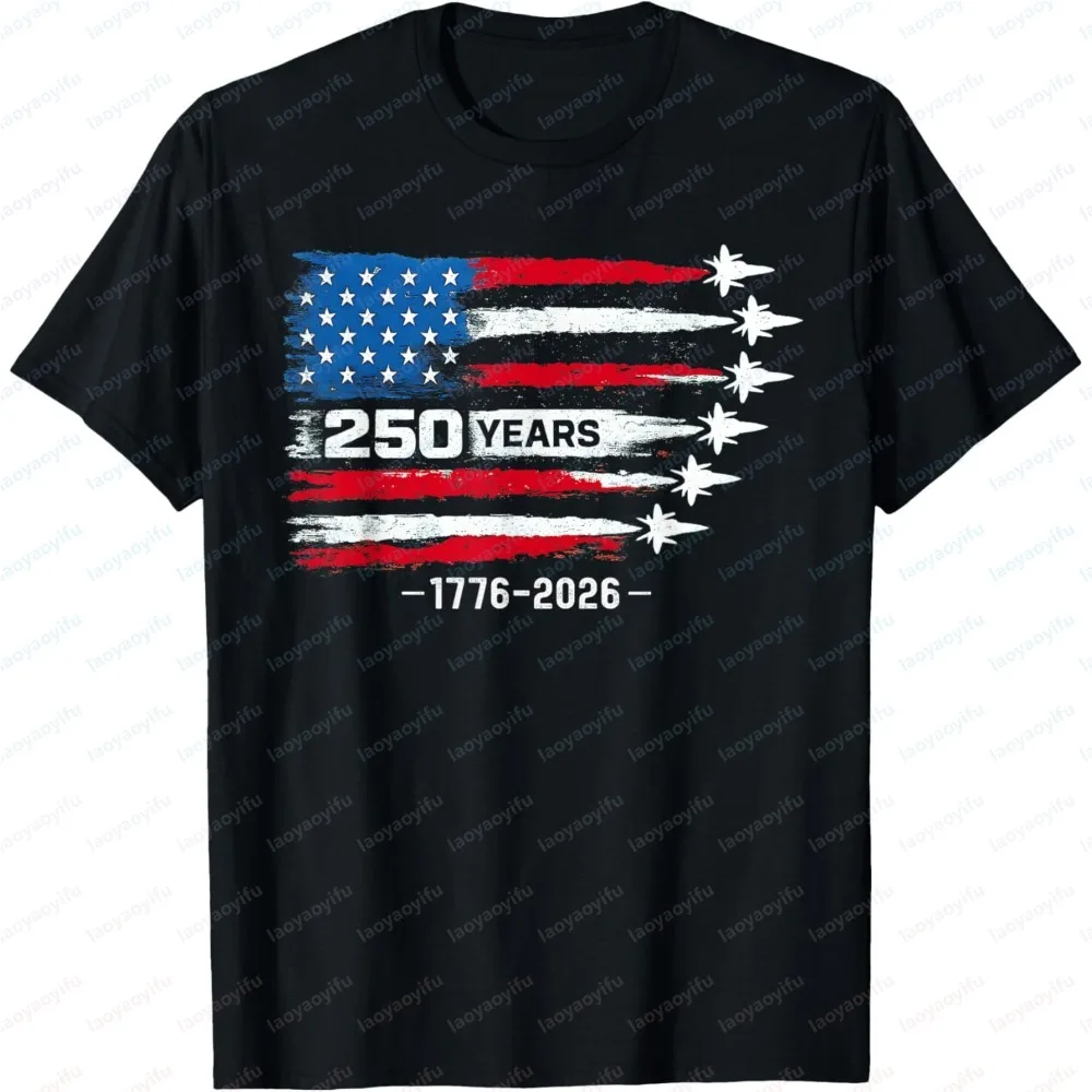 NationalDay United States Men Tshirt Tops 1776 2026 Fourth of July Birthday Summer Casual Short-sleeved T-Shirt Men Clothing