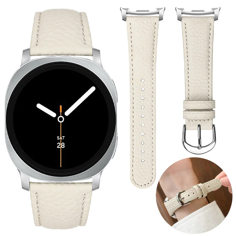 Bracelet en cuir pour Samsung Galaxy Watch 8, 44mm 40mm, classique, à dégagement rapide, accessoires classiques