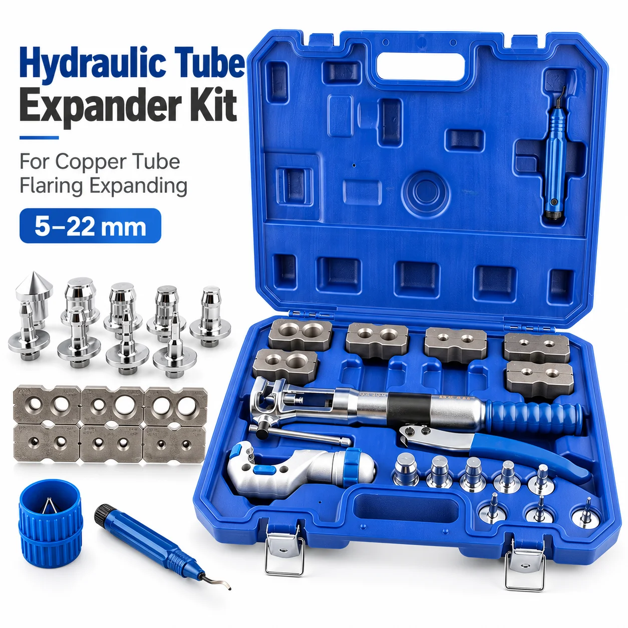 AOLIVIYA WK400 Hydraulic Tube Expander Flaring Tool Copper Pipe Swaging Kit HVAC Refrigeration Plumbing 5 To 22mm