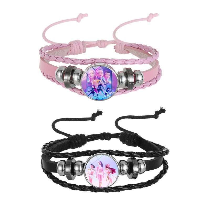 

Cartoon KPop Demon Hunteres Women Fashion Ornaments Huntr/X Cute Braided Bracelet Cosplay Prop Accessories Girls Jewels Gifts